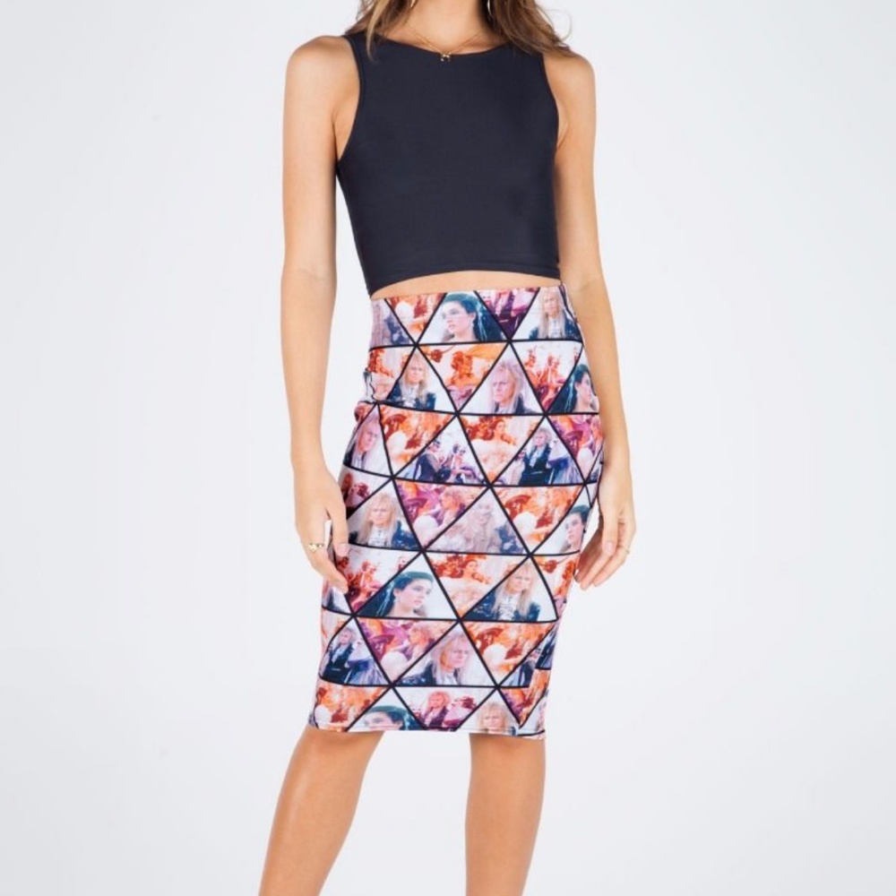BLACKMILK LABYRINTH MIDI PENCIL SKIRT - LIMITED